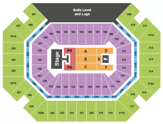 seating chart for Thompson Boling Arena at Food City Center - Riley Green - eventticketscenter.com
