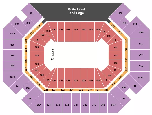 seating chart for Thompson Boling Arena at Food City Center - Rodeo - eventticketscenter.com