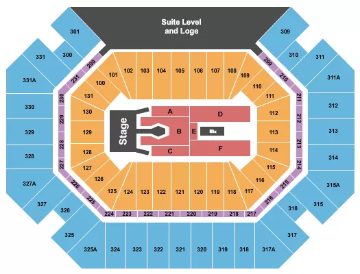 seating chart for Thompson Boling Arena at Food City Center - Tim McGraw 2023 - eventticketscenter.com