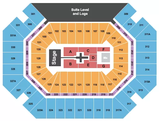 seating chart for Thompson Boling Arena at Food City Center - TobyMac - eventticketscenter.com