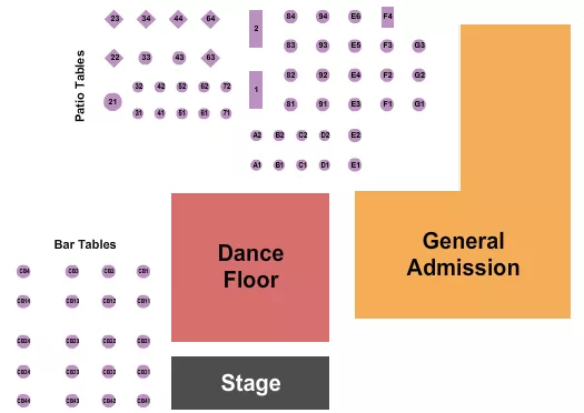 seating chart for Thornton Winery - Endstage - eventticketscenter.com