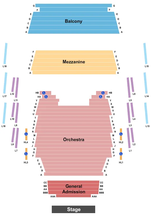 seating chart for Thunder Bay Community Auditorium - Endstage GA - eventticketscenter.com