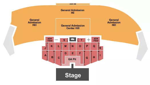 seating chart for Thunder Ridge Nature Arena - Creed - eventticketscenter.com