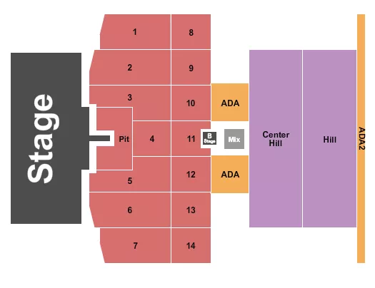 seating chart for Thunder Ridge Nature Arena - Imagine Dragons - eventticketscenter.com