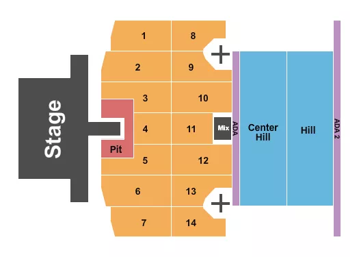 seating chart for Thunder Ridge Nature Arena - Luke Bryan - eventticketscenter.com
