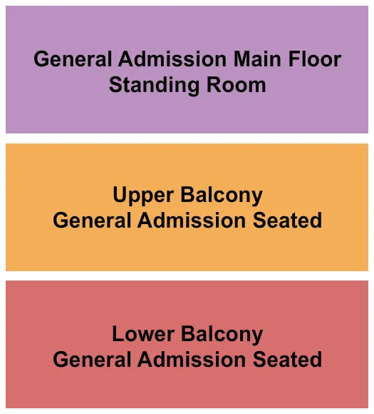 seating chart for Thunderbird Cafe - GA & L/U Balc - eventticketscenter.com