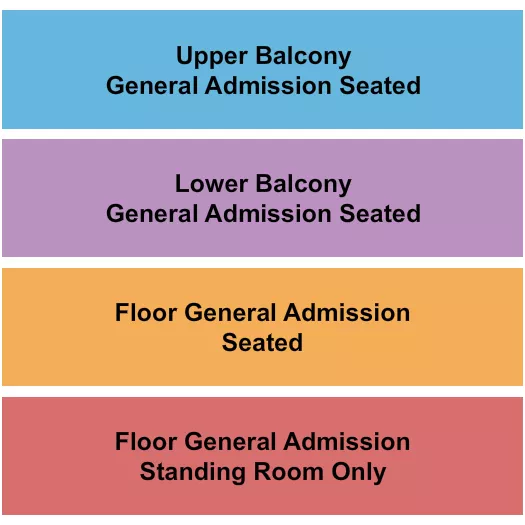 seating chart for Thunderbird Cafe - GA Floor/L & U Balc - eventticketscenter.com