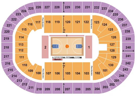 seating chart for MVP Arena - Harlem Globetrotters 2 - eventticketscenter.com