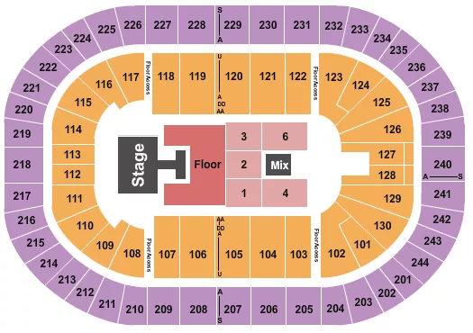 seating chart for MVP Arena - Jordan Davis - eventticketscenter.com