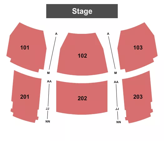 seating chart for Tinora Performing Arts Center - End Stage - eventticketscenter.com