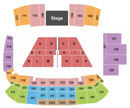 seating chart for Tom Benson Hall of Fame Stadium - Endstage Concert 2 - eventticketscenter.com