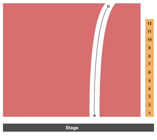 seating chart for Tony Kiser Theater - End Stage - eventticketscenter.com