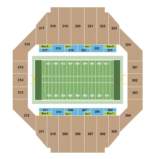 seating chart for Tony's Pizza Events Center - Football - eventticketscenter.com