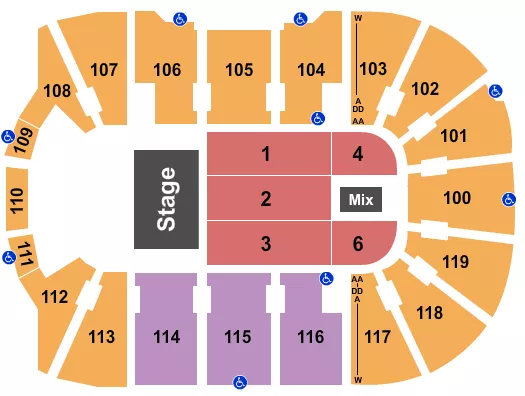 seating chart for Total Mortgage Arena - Comedy - eventticketscenter.com