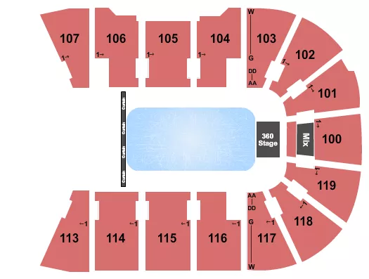 seating chart for Total Mortgage Arena - Ice - eventticketscenter.com