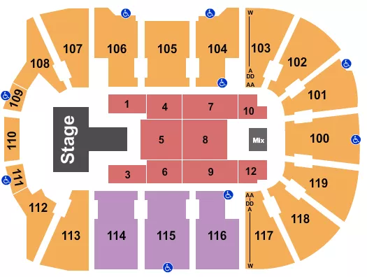 seating chart for Total Mortgage Arena - Maverick City Music - eventticketscenter.com