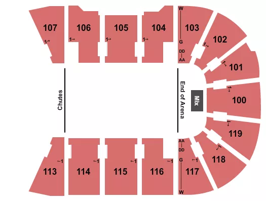 seating chart for Total Mortgage Arena - PBR - eventticketscenter.com