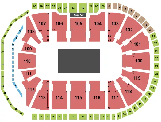 seating chart for Total Mortgage Arena - Ringling Bros - eventticketscenter.com