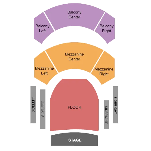 seating chart for Tower Theater at Liberty University - End Stage - eventticketscenter.com
