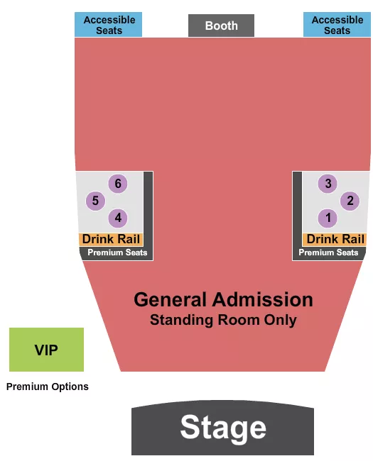 seating chart for Tower Theatre - OK - GA Floor/Bistro - eventticketscenter.com