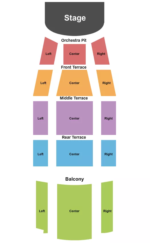 seating chart for Tower Theatre - OK - Endstage Pit - eventticketscenter.com