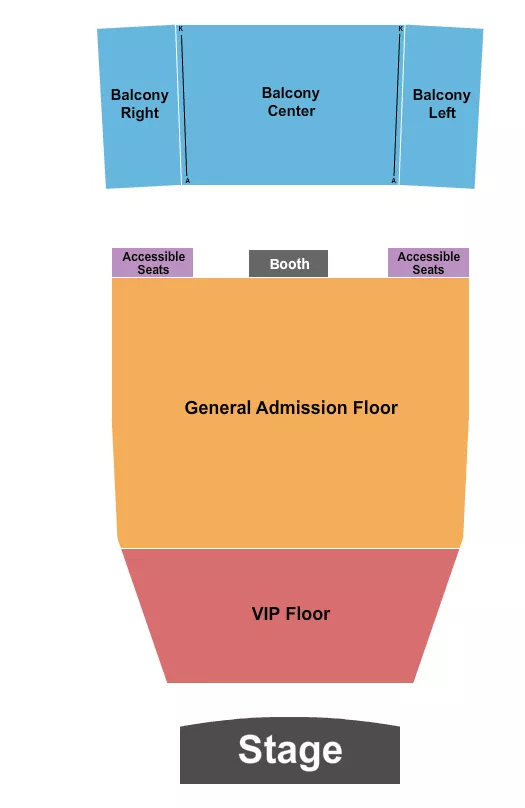 seating chart for Tower Theatre - OK - Endstage VIP Pit - eventticketscenter.com