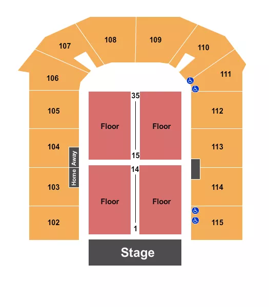 seating chart for Town Toyota Center - Comedy - eventticketscenter.com