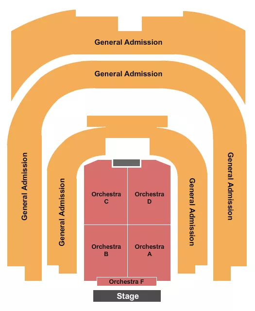 seating chart for Township Auditorium - Endstage Rsrv/ GA Balc - eventticketscenter.com