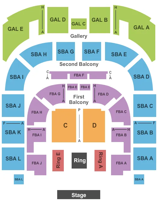 seating chart for Township Auditorium - WWE - eventticketscenter.com