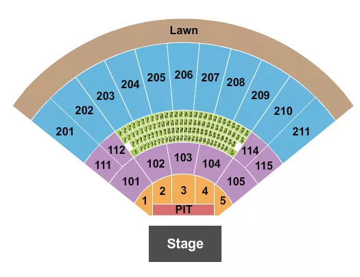 seating chart for Toyota Amphitheatre - Endstage GA Pit 2 - eventticketscenter.com