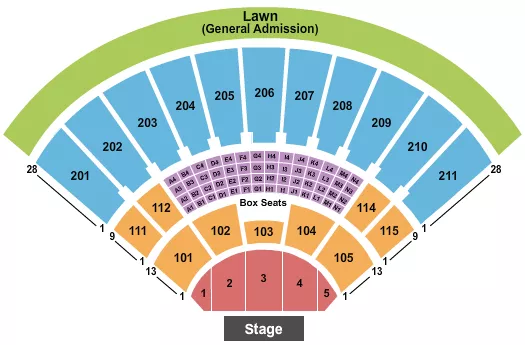 seating chart for Toyota Amphitheatre - Creed - eventticketscenter.com