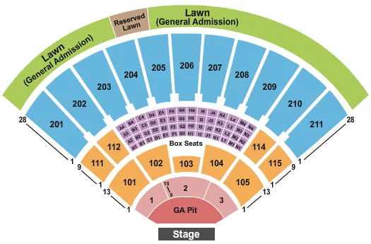 seating chart for Toyota Amphitheatre - Endstage GA Pit 2 - eventticketscenter.com
