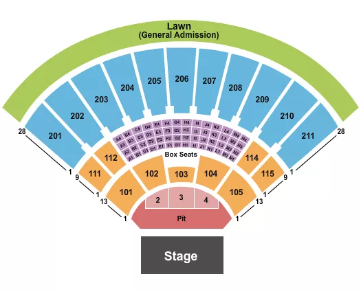 seating chart for Toyota Amphitheatre - Endstage GA Pit 3 - eventticketscenter.com
