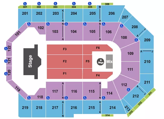 seating chart for Toyota Arena - Ontario - Aventura - eventticketscenter.com