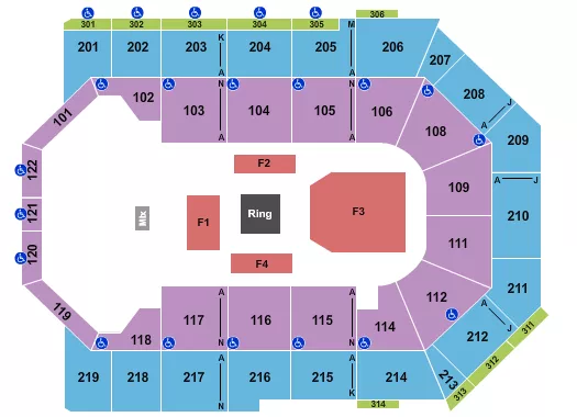 seating chart for Toyota Arena - Ontario - Boxing - eventticketscenter.com