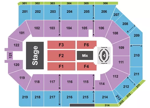 seating chart for Toyota Arena - Ontario - Carin Leon - eventticketscenter.com