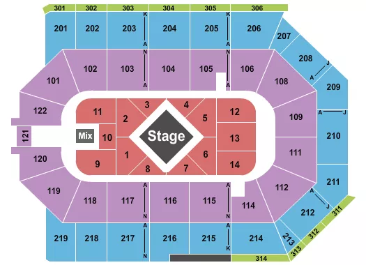 seating chart for Toyota Arena - Ontario - Center Stage 2 - eventticketscenter.com