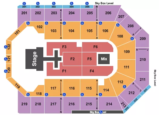 seating chart for Toyota Arena - Ontario - Chris Tomlin - eventticketscenter.com