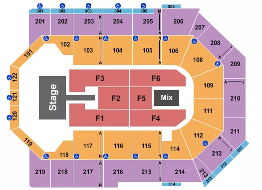 seating chart for Toyota Arena - Ontario - Christian Nodal 2 - eventticketscenter.com