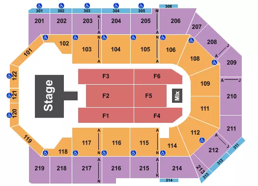 seating chart for Toyota Arena - Ontario - Christian Nodal - eventticketscenter.com