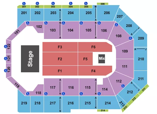 seating chart for Toyota Arena - Ontario - Don Omar - eventticketscenter.com