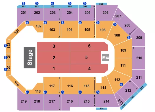 seating chart for Toyota Arena - Ontario - Endstage 6 - eventticketscenter.com
