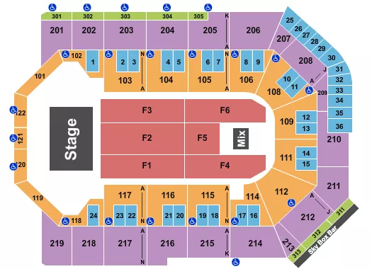 seating chart for Toyota Arena - Ontario - Endstage 7 - eventticketscenter.com