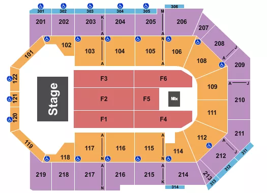 seating chart for Toyota Arena - Ontario - Endstage 8 - eventticketscenter.com