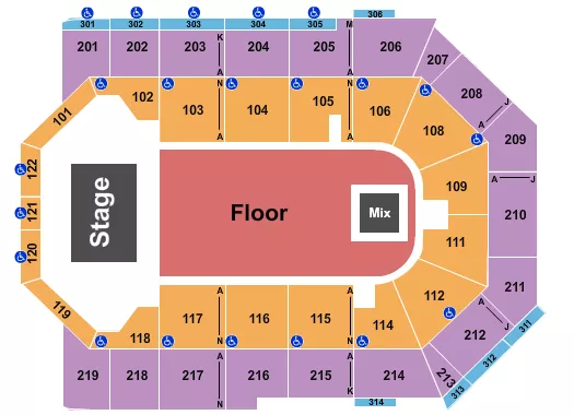 seating chart for Toyota Arena - Ontario - Endstage GA Floor 2 - eventticketscenter.com