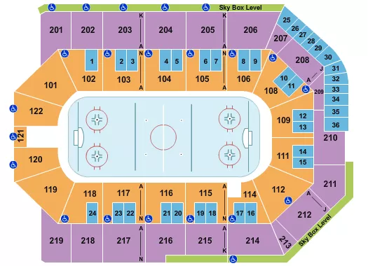 seating chart for Toyota Arena - Ontario - Hockey 2 - eventticketscenter.com