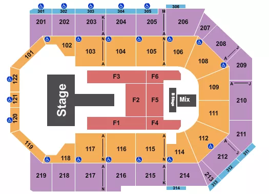 seating chart for Toyota Arena - Ontario - J Balvin - eventticketscenter.com