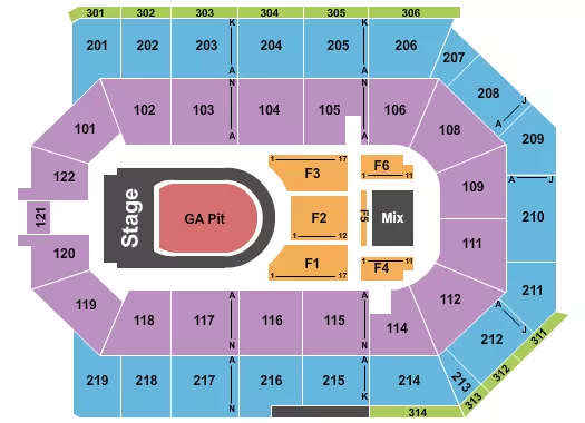 seating chart for Toyota Arena - Ontario - Kane Brown - eventticketscenter.com