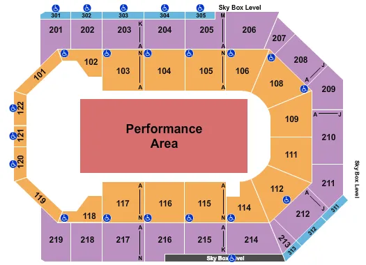seating chart for Toyota Arena - Ontario - Monster Trucks - eventticketscenter.com