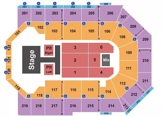 seating chart for Toyota Arena - Ontario - Old Dominion - eventticketscenter.com